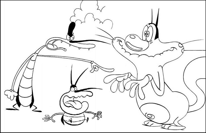 Malvorlage: Oggy und die Kakerlaken (Karikaturen) #37873 - Kostenlose Malvorlagen zum Ausdrucken