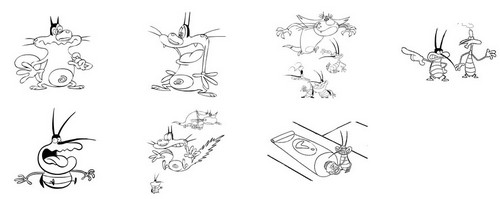 Malvorlage: Oggy und die Kakerlaken (Karikaturen) #37904 - Kostenlose Malvorlagen zum Ausdrucken