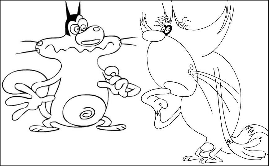 Malvorlage: Oggy und die Kakerlaken (Karikaturen) #37933 - Kostenlose Malvorlagen zum Ausdrucken