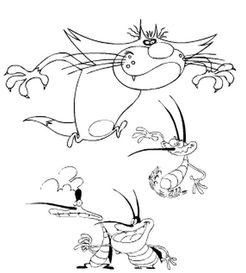 Malvorlage: Oggy und die Kakerlaken (Karikaturen) #37967 - Kostenlose Malvorlagen zum Ausdrucken