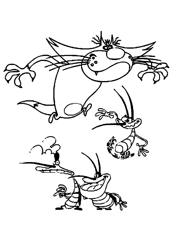 Malvorlage: Oggy und die Kakerlaken (Karikaturen) #38006 - Kostenlose Malvorlagen zum Ausdrucken