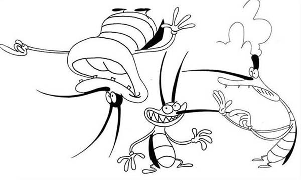 Malvorlage: Oggy und die Kakerlaken (Karikaturen) #38024 - Kostenlose Malvorlagen zum Ausdrucken
