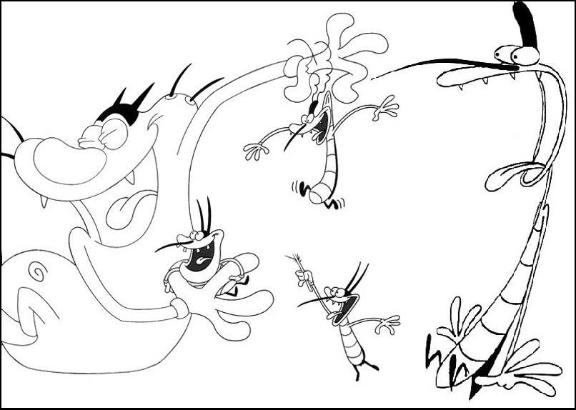Malvorlage: Oggy und die Kakerlaken (Karikaturen) #38031 - Kostenlose Malvorlagen zum Ausdrucken