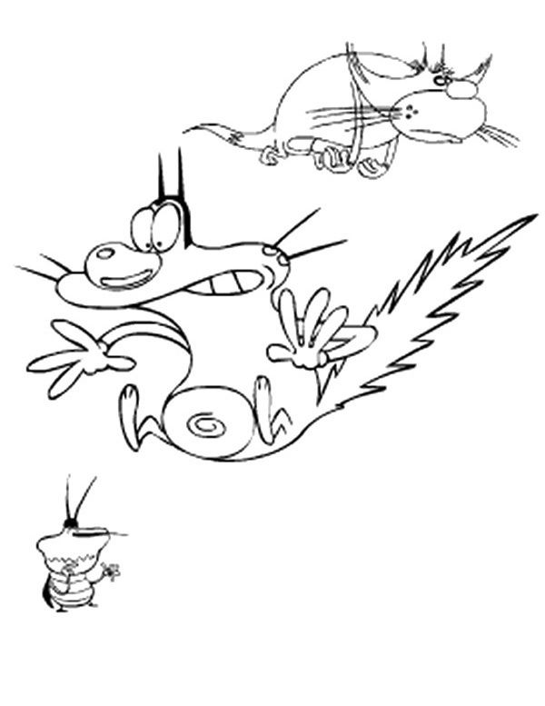 Malvorlage: Oggy und die Kakerlaken (Karikaturen) #38034 - Kostenlose Malvorlagen zum Ausdrucken