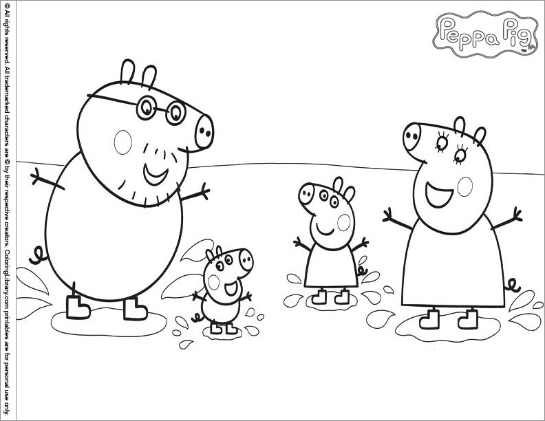 Malvorlage: Peppa Pig (Karikaturen) #44021 - Kostenlose Malvorlagen zum Ausdrucken