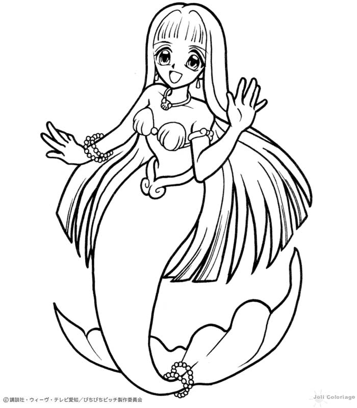 Malvorlage: Pichi Pichi Tonhöhe: Meerjungfrau-Melodie (Karikaturen) #53685 - Kostenlose Malvorlagen zum Ausdrucken