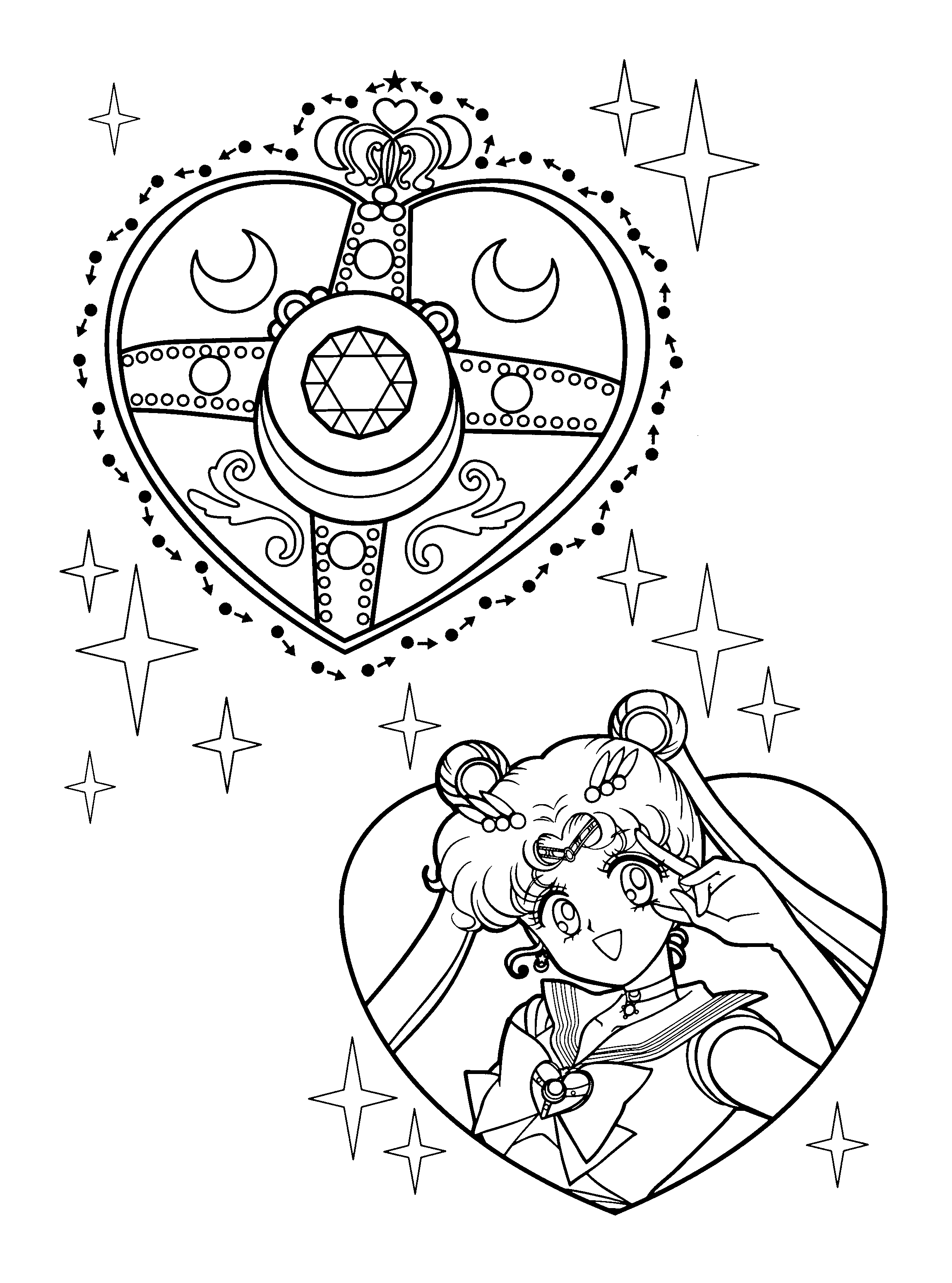 Malvorlage: Sailor Moon (Karikaturen) #50253 - Kostenlose Malvorlagen zum Ausdrucken