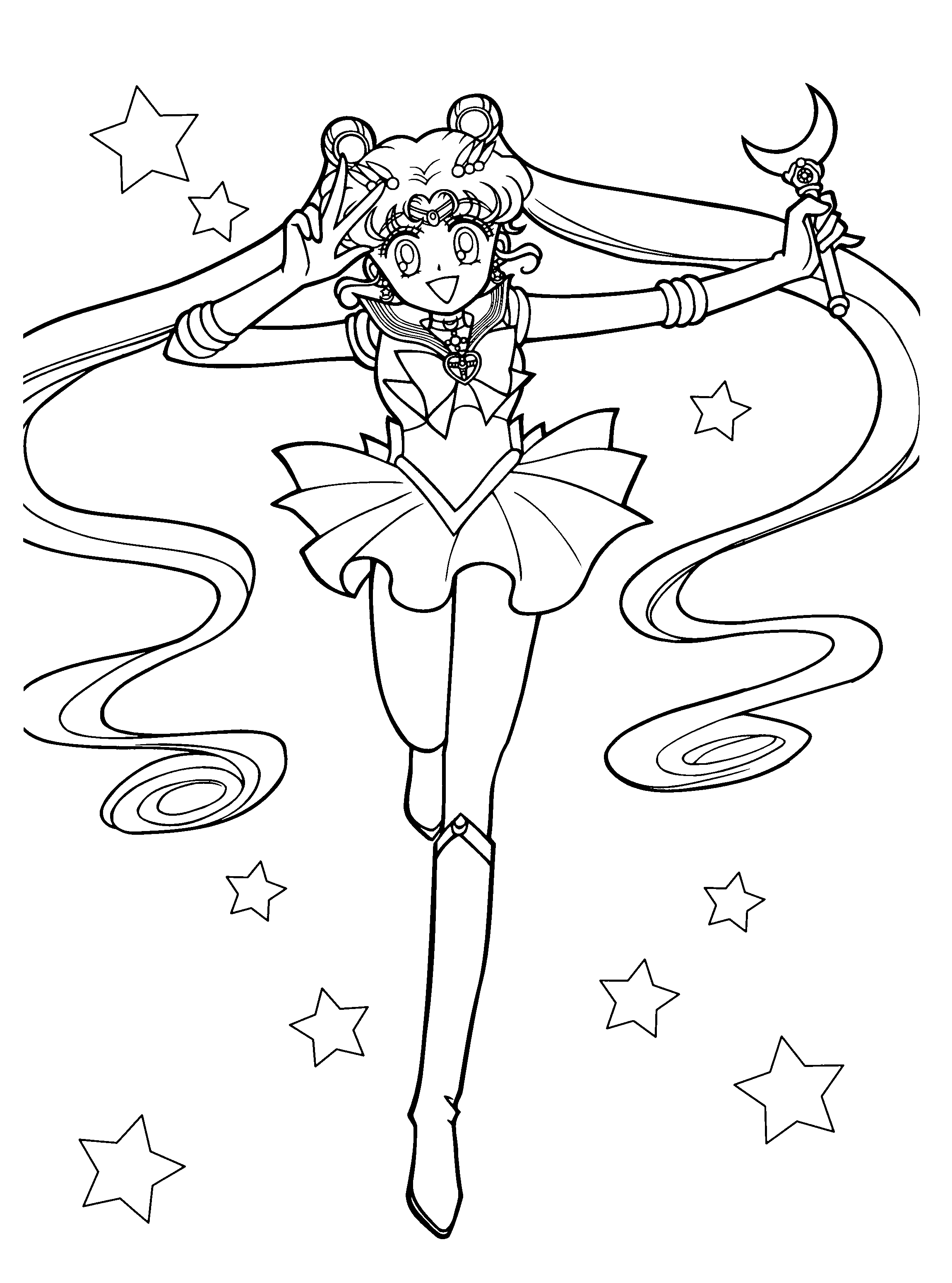 Malvorlage: Sailor Moon (Karikaturen) #50308 - Kostenlose Malvorlagen zum Ausdrucken