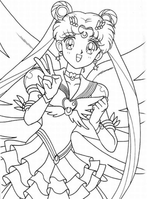 Malvorlage: Sailor Moon (Karikaturen) #50356 - Kostenlose Malvorlagen zum Ausdrucken