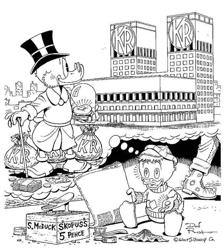 Malvorlage: Scrooge (Karikaturen) #31786 - Kostenlose Malvorlagen zum Ausdrucken