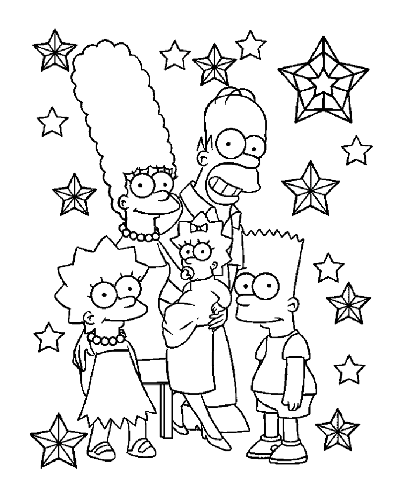 Malvorlage: Simpsons (Karikaturen) #23788 - Kostenlose Malvorlagen zum Ausdrucken