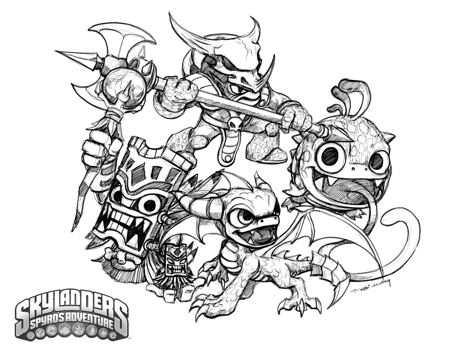 Malvorlage: Skylander (Karikaturen) #43390 - Kostenlose Malvorlagen zum Ausdrucken