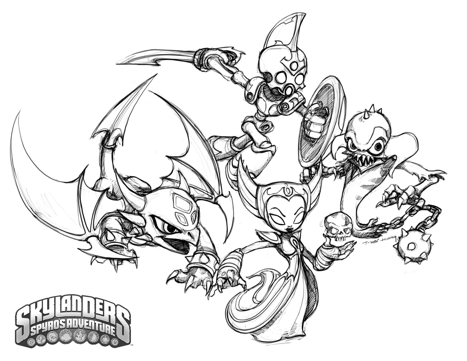 Malvorlage: Skylander (Karikaturen) #43407 - Kostenlose Malvorlagen zum Ausdrucken