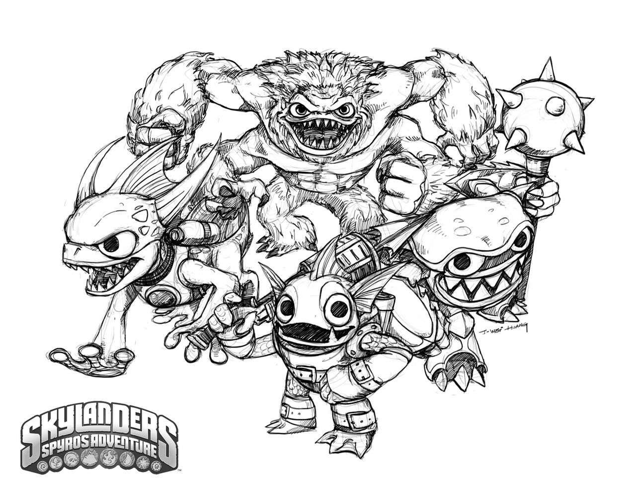 Malvorlage: Skylander (Karikaturen) #43574 - Kostenlose Malvorlagen zum Ausdrucken