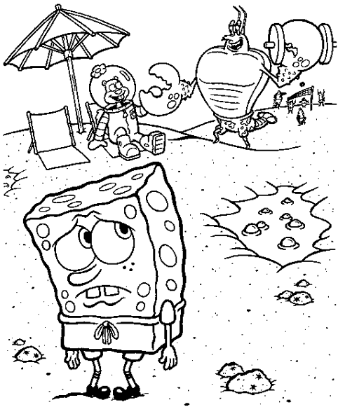 Malvorlage: SpongeBob (Karikaturen) #33495 - Kostenlose Malvorlagen zum Ausdrucken