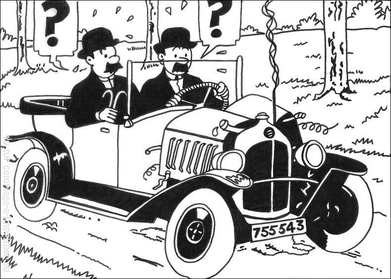 Malvorlage: Tim und Struppi (Karikaturen) #25732 - Kostenlose Malvorlagen zum Ausdrucken