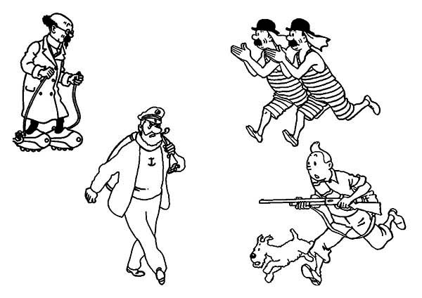 Malvorlage: Tim und Struppi (Karikaturen) #25882 - Kostenlose Malvorlagen zum Ausdrucken