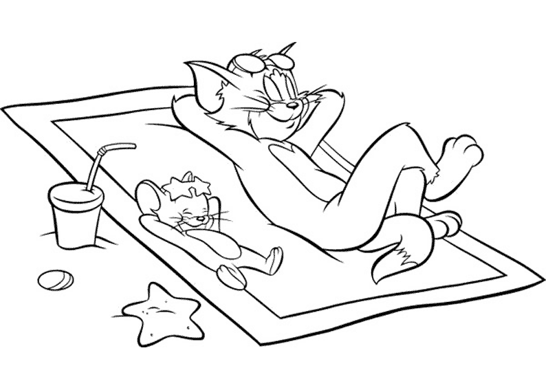 Malvorlage: Tom und Jerry (Karikaturen) #24173 - Kostenlose Malvorlagen zum Ausdrucken