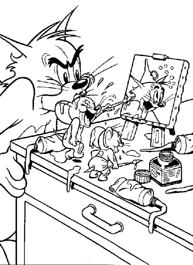 Malvorlage: Tom und Jerry (Karikaturen) #24187 - Kostenlose Malvorlagen zum Ausdrucken
