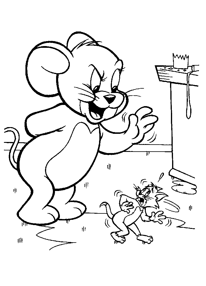 Malvorlage: Tom und Jerry (Karikaturen) #24203 - Kostenlose Malvorlagen zum Ausdrucken