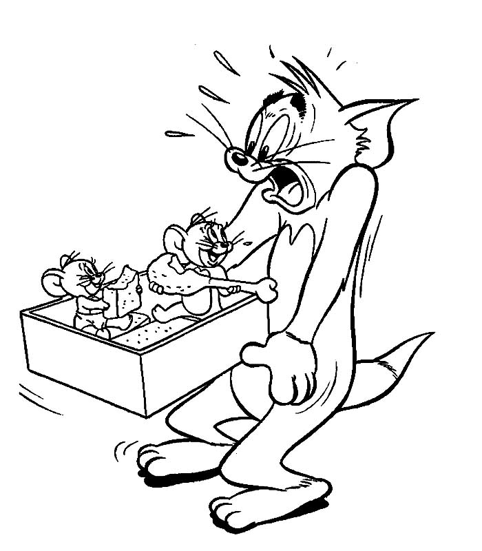 Malvorlage: Tom und Jerry (Karikaturen) #24204 - Kostenlose Malvorlagen zum Ausdrucken