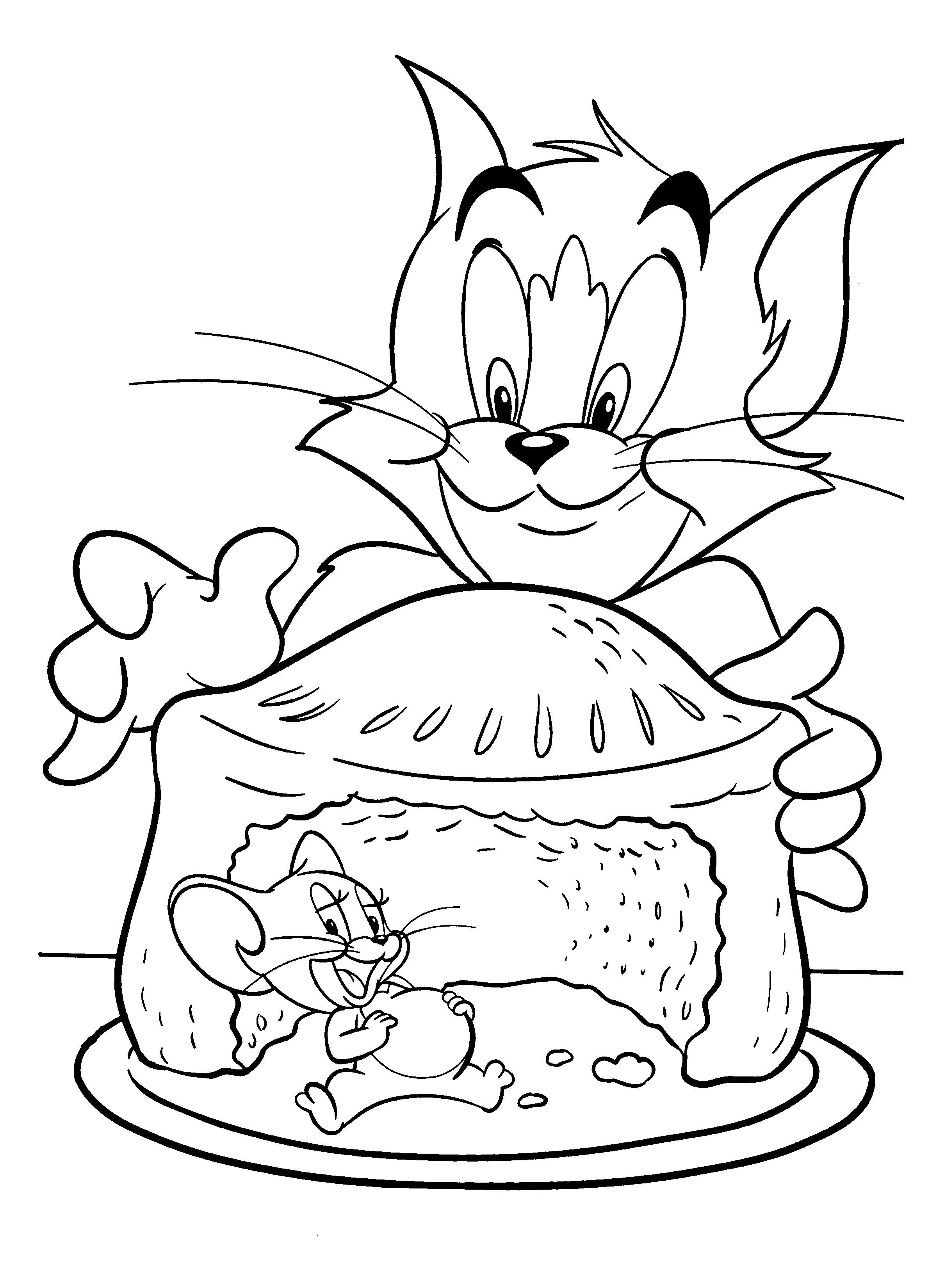 Malvorlage: Tom und Jerry (Karikaturen) #24215 - Kostenlose Malvorlagen zum Ausdrucken