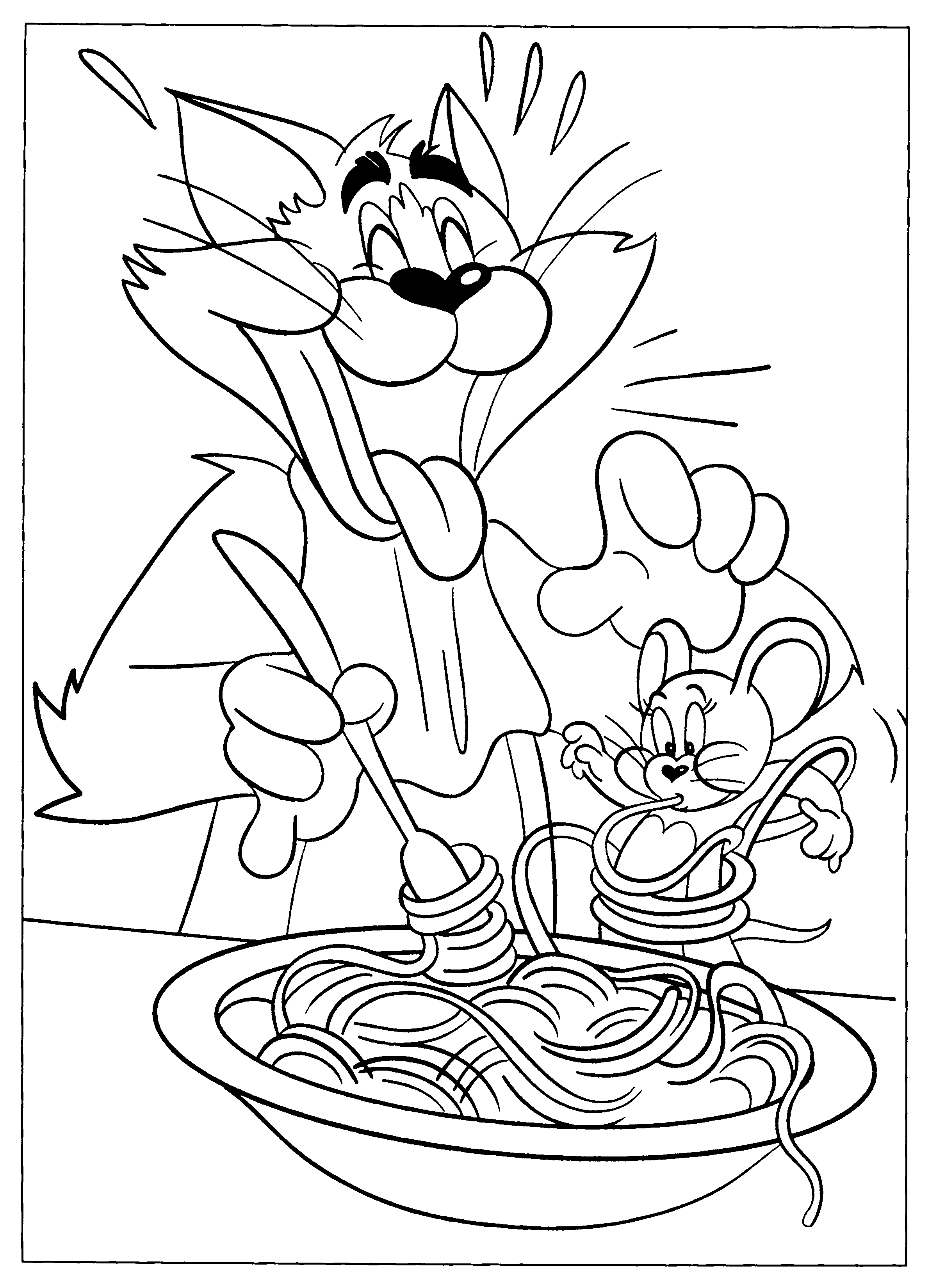 Malvorlage: Tom und Jerry (Karikaturen) #24218 - Kostenlose Malvorlagen zum Ausdrucken