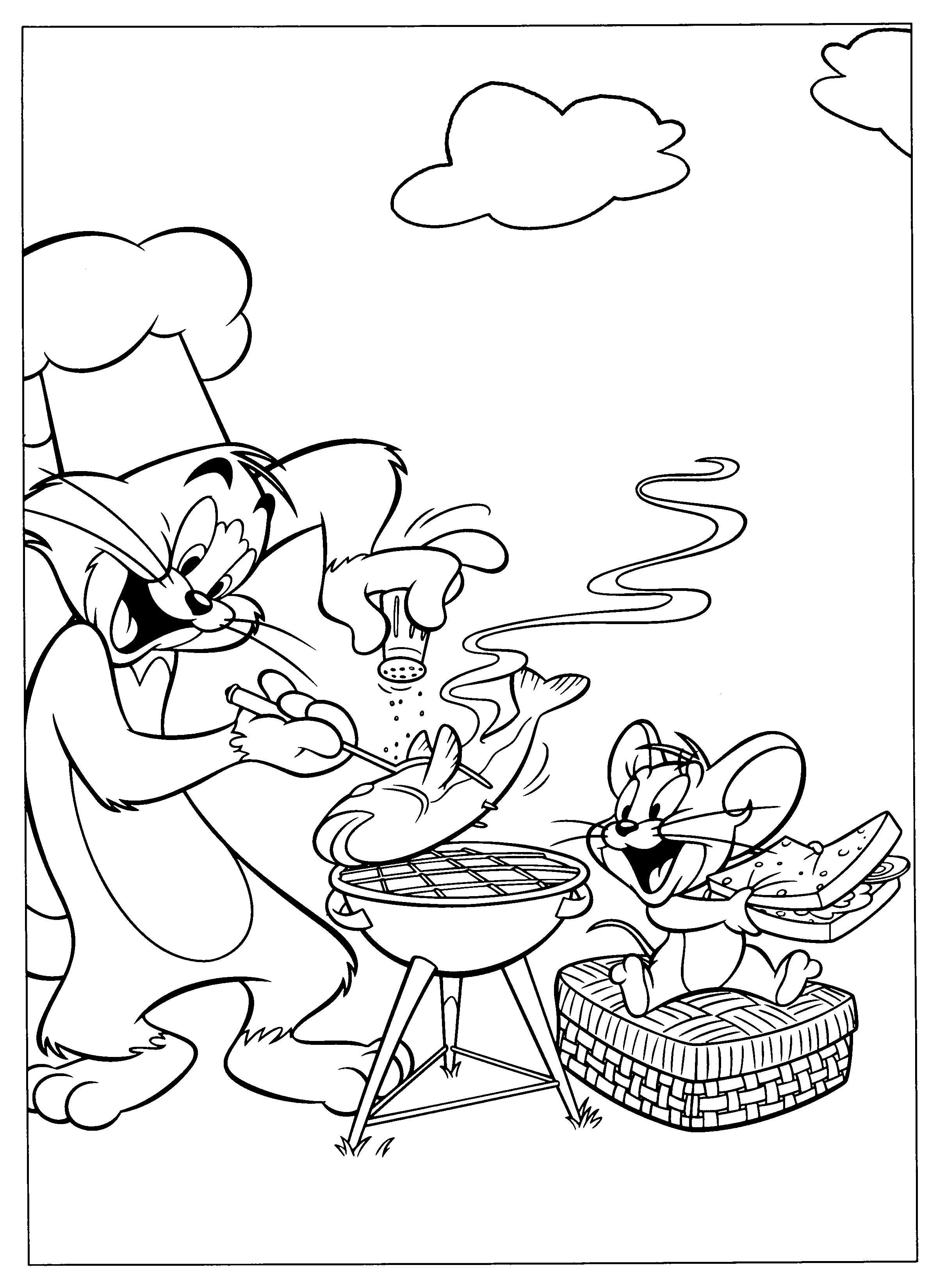 Malvorlage: Tom und Jerry (Karikaturen) #24224 - Kostenlose Malvorlagen zum Ausdrucken