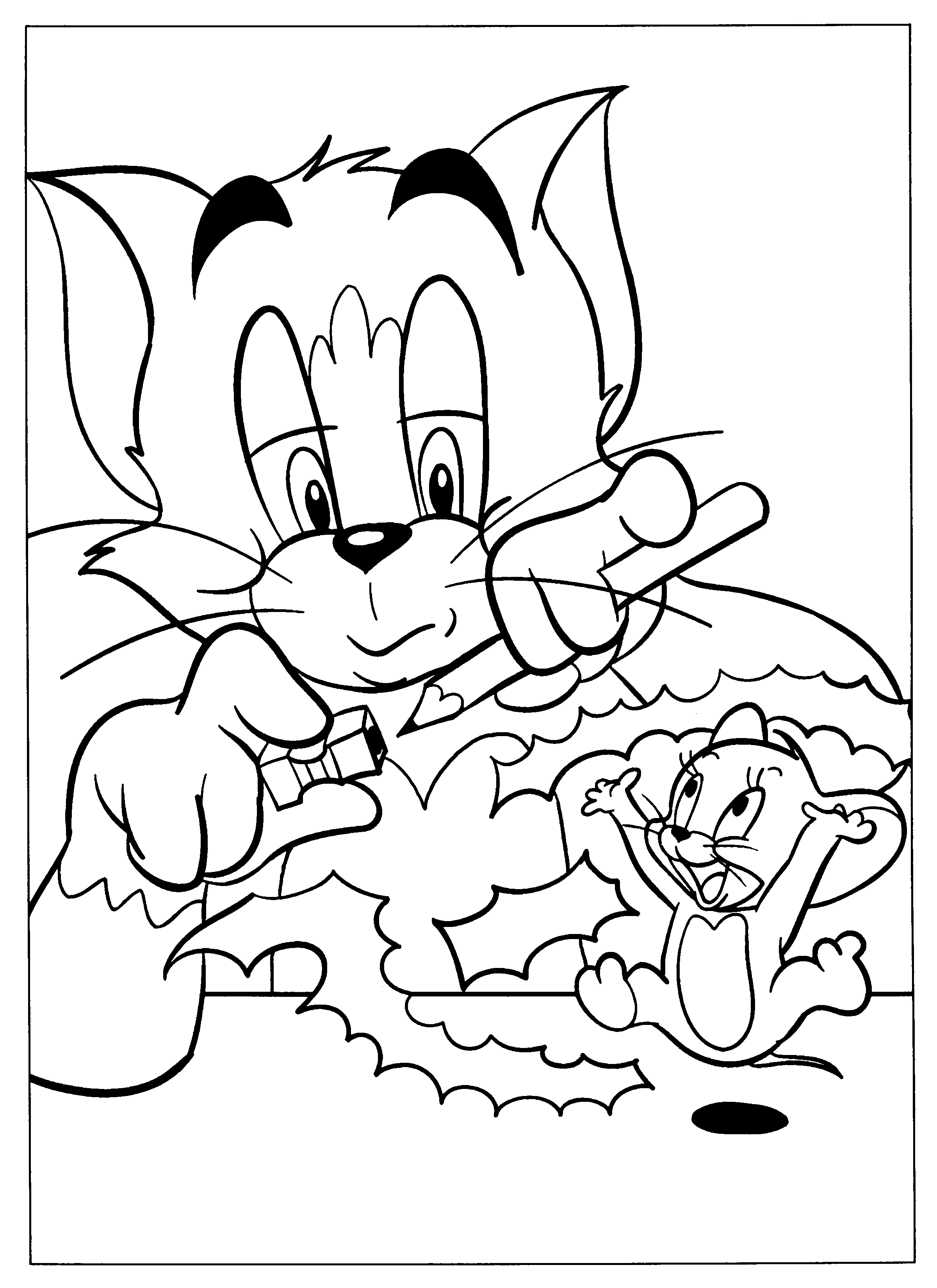 Malvorlage: Tom und Jerry (Karikaturen) #24237 - Kostenlose Malvorlagen zum Ausdrucken
