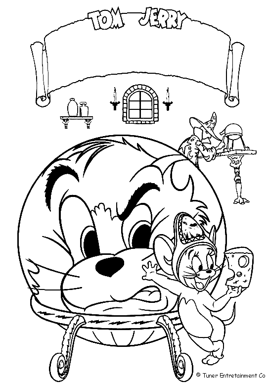 Malvorlage: Tom und Jerry (Karikaturen) #24253 - Kostenlose Malvorlagen zum Ausdrucken