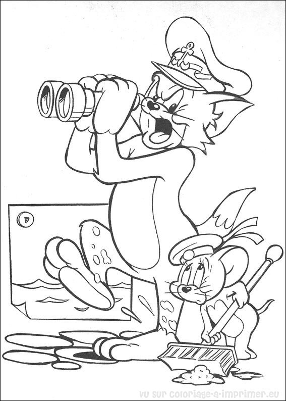 Malvorlage: Tom und Jerry (Karikaturen) #24257 - Kostenlose Malvorlagen zum Ausdrucken