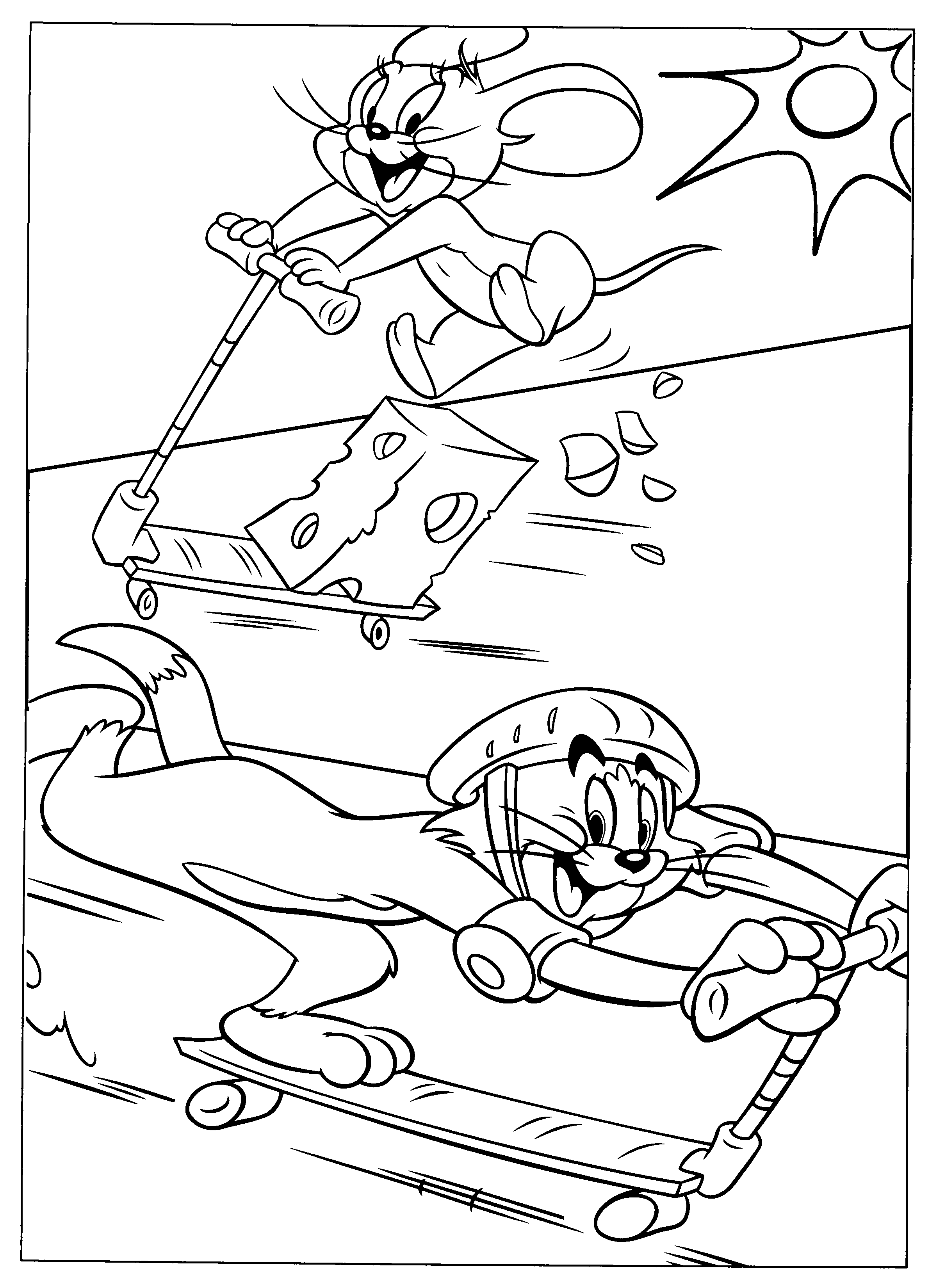 Malvorlage: Tom und Jerry (Karikaturen) #24261 - Kostenlose Malvorlagen zum Ausdrucken