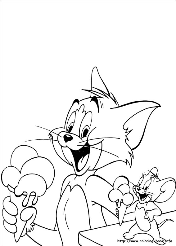 Malvorlage: Tom und Jerry (Karikaturen) #24263 - Kostenlose Malvorlagen zum Ausdrucken