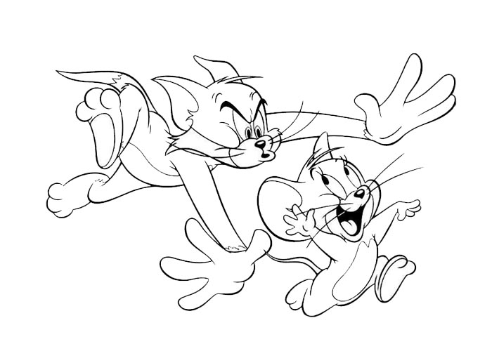 Malvorlage: Tom und Jerry (Karikaturen) #24278 - Kostenlose Malvorlagen zum Ausdrucken