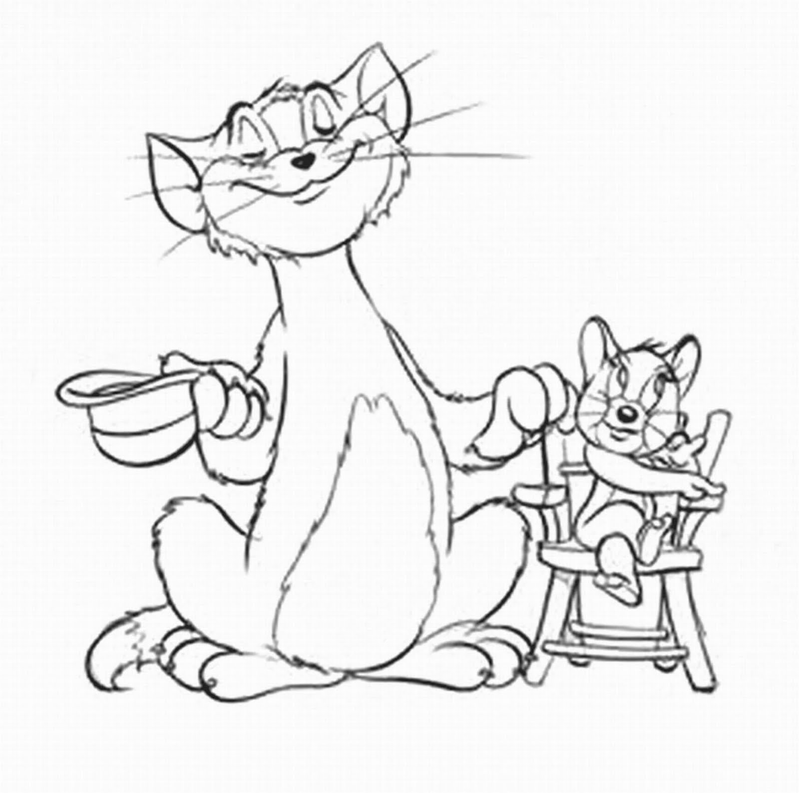 Malvorlage: Tom und Jerry (Karikaturen) #24279 - Kostenlose Malvorlagen zum Ausdrucken