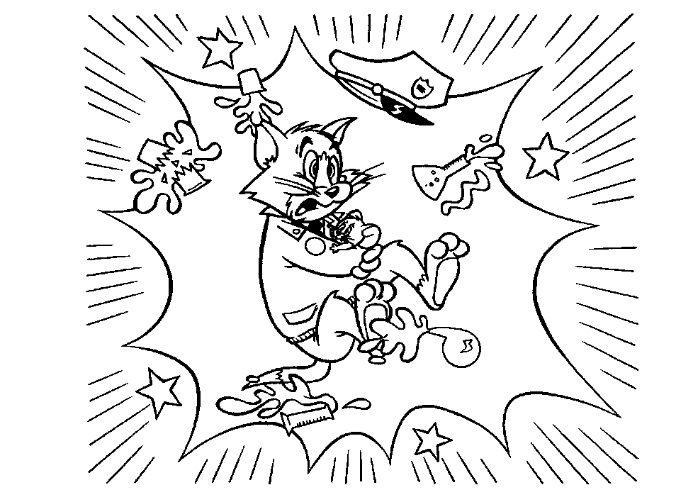 Malvorlage: Tom und Jerry (Karikaturen) #24280 - Kostenlose Malvorlagen zum Ausdrucken
