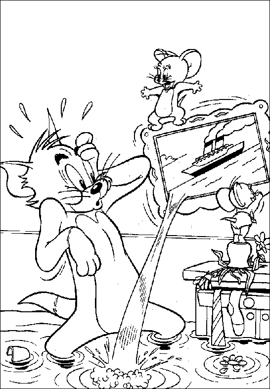 Malvorlage: Tom und Jerry (Karikaturen) #24296 - Kostenlose Malvorlagen zum Ausdrucken