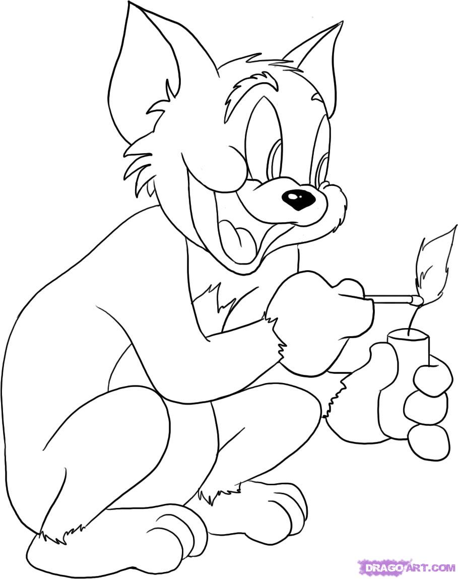 Malvorlage: Tom und Jerry (Karikaturen) #24311 - Kostenlose Malvorlagen zum Ausdrucken