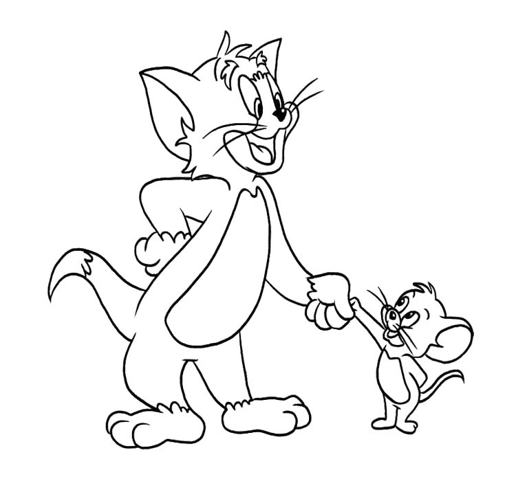 Malvorlage: Tom und Jerry (Karikaturen) #24340 - Kostenlose Malvorlagen zum Ausdrucken