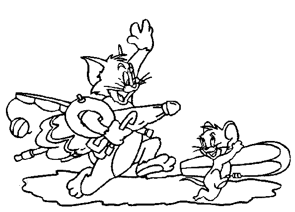 Malvorlage: Tom und Jerry (Karikaturen) #24354 - Kostenlose Malvorlagen zum Ausdrucken
