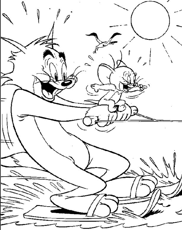 Malvorlage: Tom und Jerry (Karikaturen) #24357 - Kostenlose Malvorlagen zum Ausdrucken