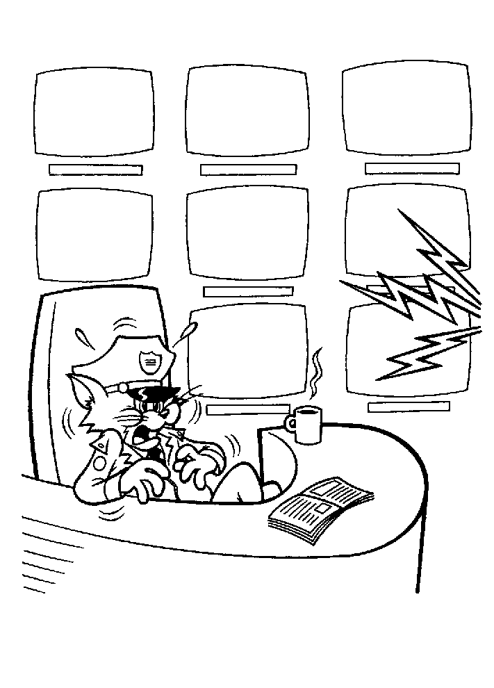 Malvorlage: Tom und Jerry (Karikaturen) #24362 - Kostenlose Malvorlagen zum Ausdrucken