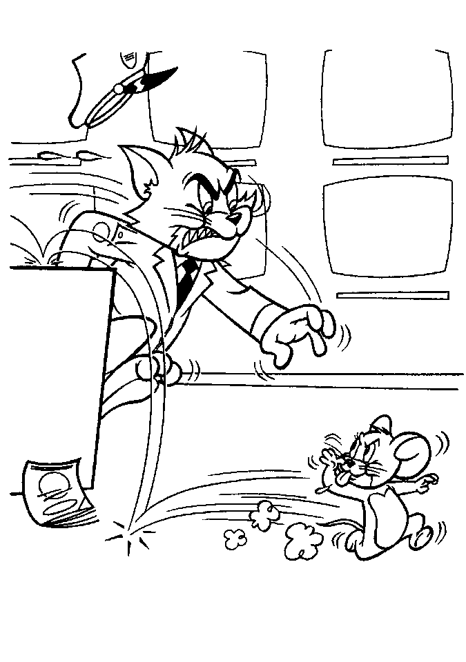 Malvorlage: Tom und Jerry (Karikaturen) #24365 - Kostenlose Malvorlagen zum Ausdrucken
