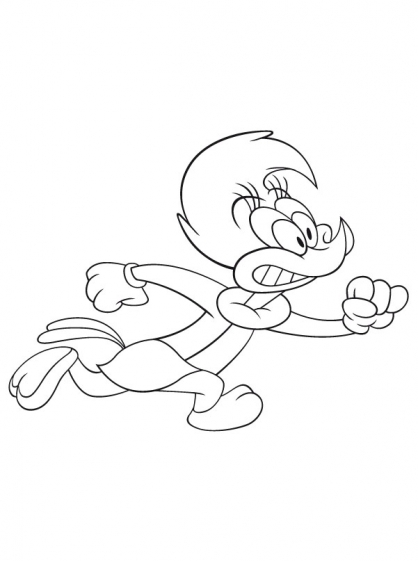 Malvorlage: Woody Woodpecker (Karikaturen) #28447 - Kostenlose Malvorlagen zum Ausdrucken