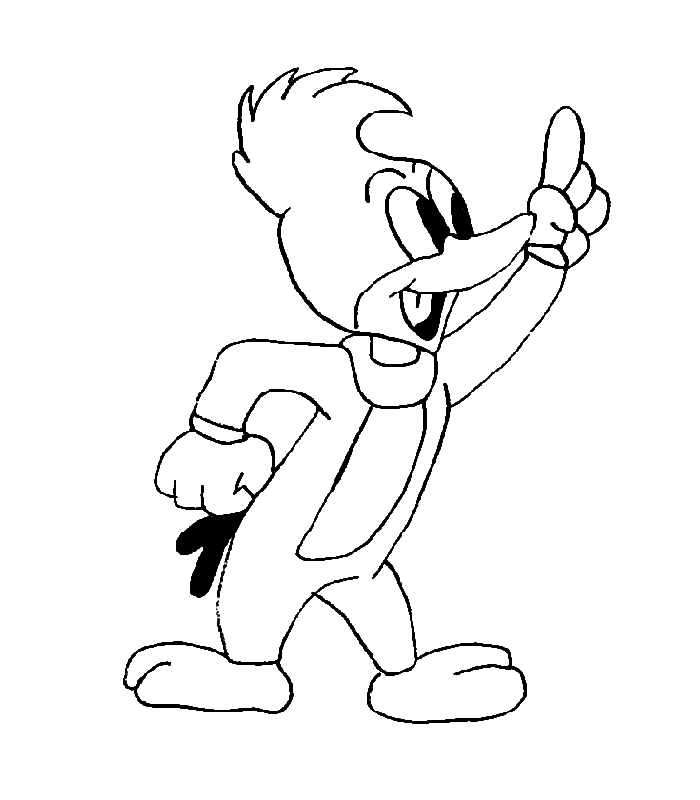 Malvorlage: Woody Woodpecker (Karikaturen) #28461 - Kostenlose Malvorlagen zum Ausdrucken