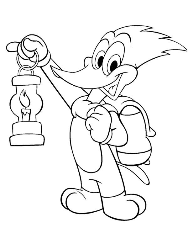 Malvorlage: Woody Woodpecker (Karikaturen) #28516 - Kostenlose Malvorlagen zum Ausdrucken