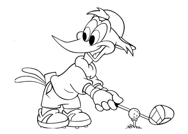 Malvorlage: Woody Woodpecker (Karikaturen) #28530 - Kostenlose Malvorlagen zum Ausdrucken