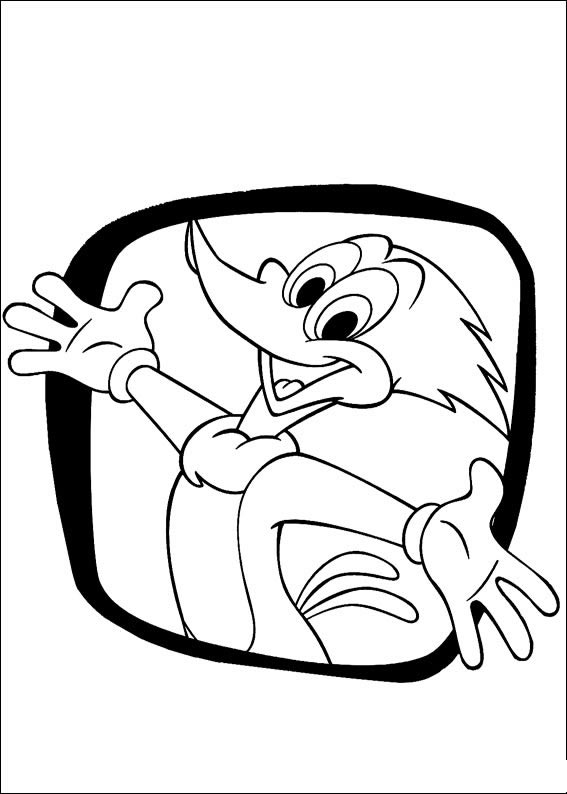 Malvorlage: Woody Woodpecker (Karikaturen) #28536 - Kostenlose Malvorlagen zum Ausdrucken