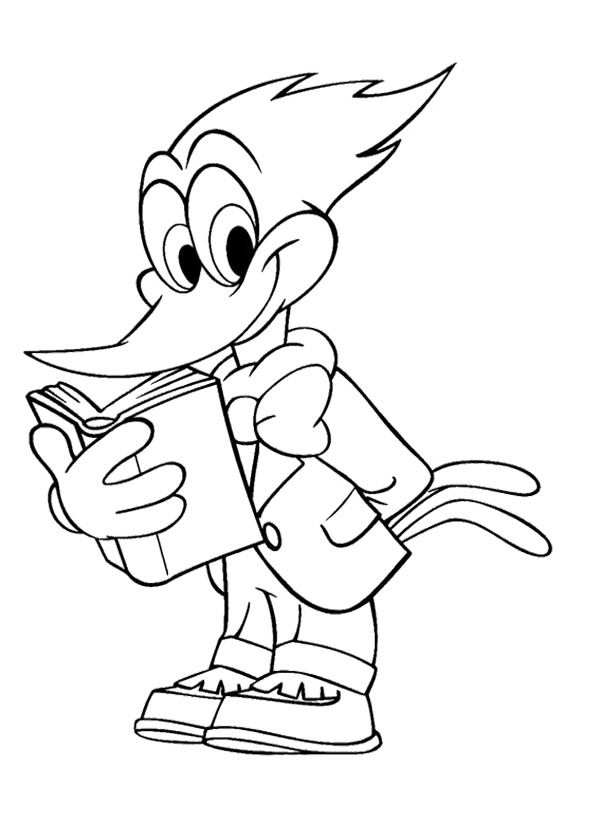 Malvorlage: Woody Woodpecker (Karikaturen) #28564 - Kostenlose Malvorlagen zum Ausdrucken