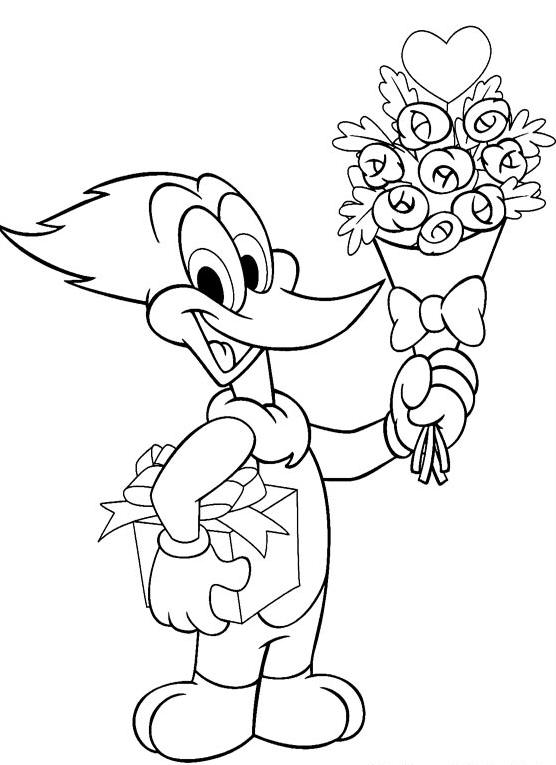 Malvorlage: Woody Woodpecker (Karikaturen) #28586 - Kostenlose Malvorlagen zum Ausdrucken